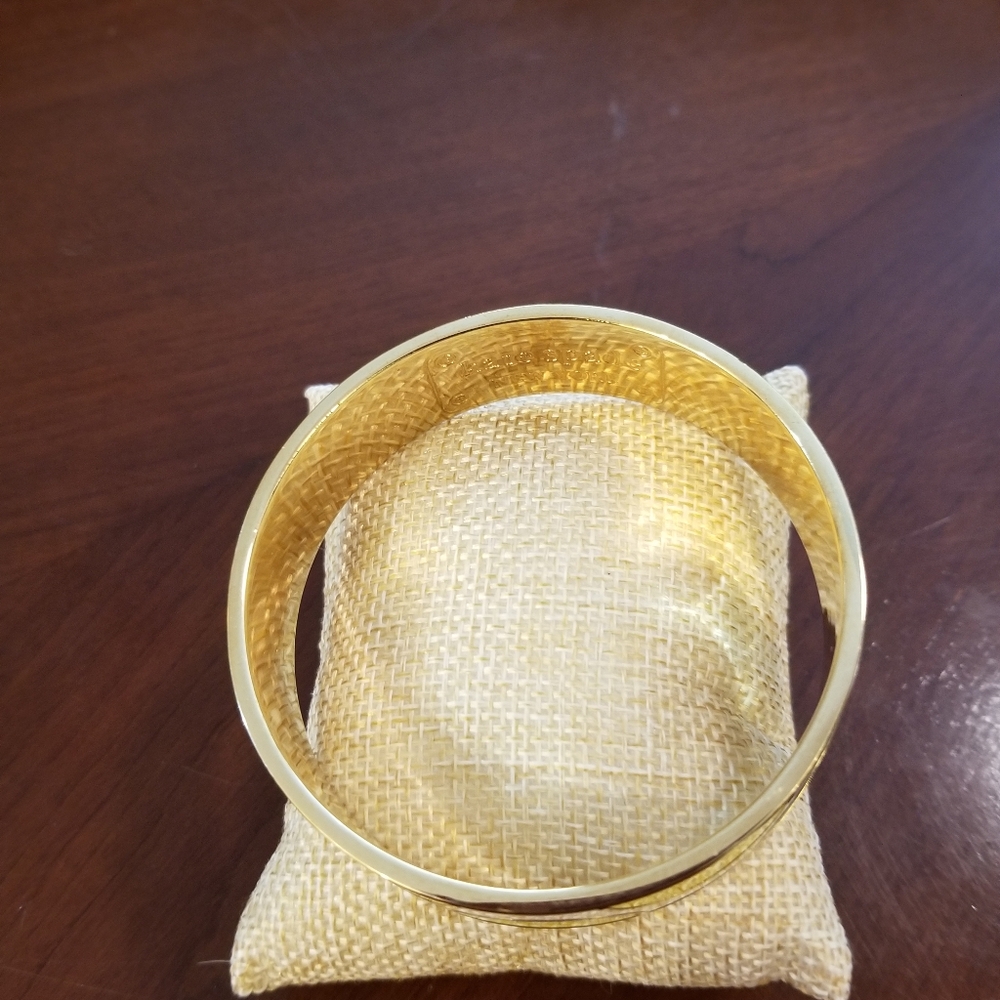 Kate Spade A Place In The Sun Gold And White Bangle Bracelet - Picture 7 of 12